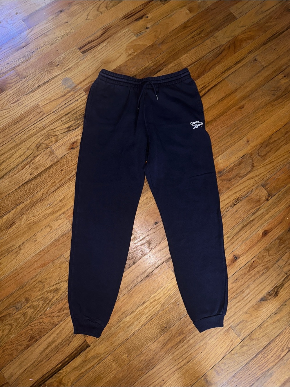 Reebok Men's Navy Drawstring Jogger Sweatpants Small
